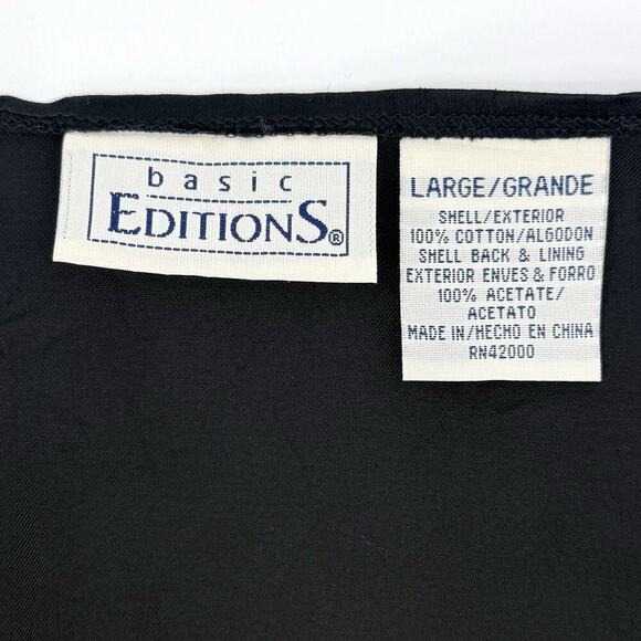 Basic Editions VTG Halloween Vest Womens Large Witch Pumpkin Ghost Cat Haunted - Picture 3 of 9